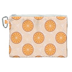 Orange Slices! Canvas Cosmetic Bag (xl) by fructosebat