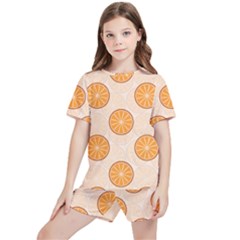 Orange Slices! Kids  Tee And Sports Shorts Set by fructosebat