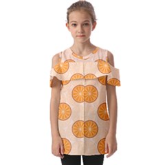 Orange Slices! Fold Over Open Sleeve Top by fructosebat