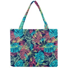 Neon Leaves Mini Tote Bag by fructosebat