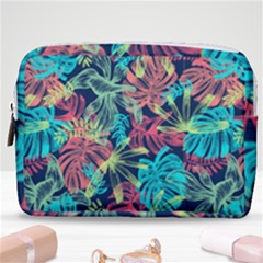 Neon Leaves Make Up Pouch (medium) by fructosebat