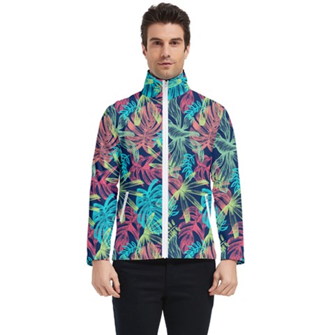 Neon Leaves Men s Bomber Jacket by fructosebat