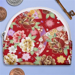 Japanese Fans Horseshoe Style Canvas Pouch by fructosebat