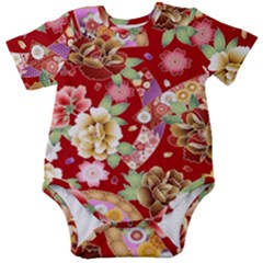 Japanese Fans Baby Short Sleeve Bodysuit by fructosebat