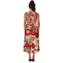 Japanese fans Sleeveless Round Neck Midi Dress View4