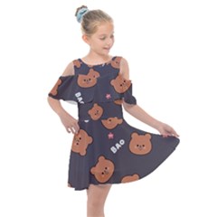 Bears! Kids  Shoulder Cutout Chiffon Dress