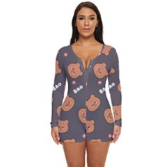 Bears! Long Sleeve Boyleg Swimsuit