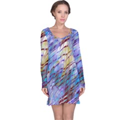 Abstract Ripple Long Sleeve Nightdress by bloomingvinedesign