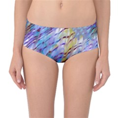 Abstract Ripple Mid-waist Bikini Bottoms by bloomingvinedesign