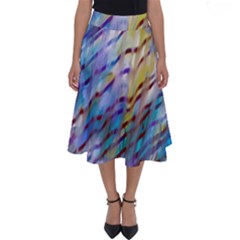 Abstract Ripple Perfect Length Midi Skirt by bloomingvinedesign