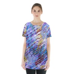 Abstract Ripple Skirt Hem Sports Top by bloomingvinedesign