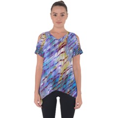 Abstract Ripple Cut Out Side Drop Tee by bloomingvinedesign