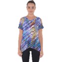 Abstract Ripple Cut Out Side Drop Tee View1