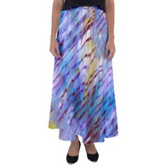 Abstract Ripple Flared Maxi Skirt by bloomingvinedesign