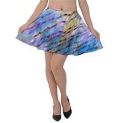 Abstract Ripple Velvet Skater Skirt by bloomingvinedesign