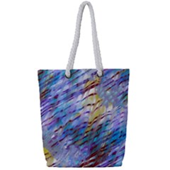 Abstract Ripple Full Print Rope Handle Tote (small) by bloomingvinedesign