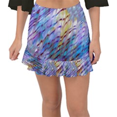 Abstract Ripple Fishtail Mini Chiffon Skirt by bloomingvinedesign