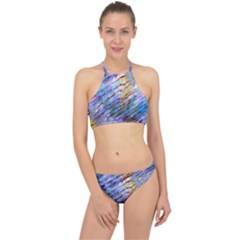 Abstract Ripple Racer Front Bikini Set by bloomingvinedesign