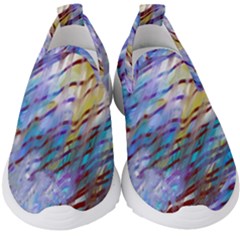 Abstract Ripple Kids  Slip On Sneakers by bloomingvinedesign