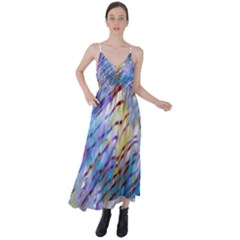 Abstract Ripple Tie Back Maxi Dress by bloomingvinedesign