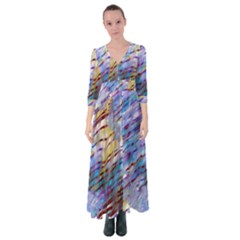 Abstract Ripple Button Up Maxi Dress by bloomingvinedesign