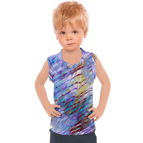 Abstract Ripple Kids  Sport Tank Top by bloomingvinedesign