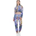 Abstract Ripple Cropped Zip Up Lounge Set View1