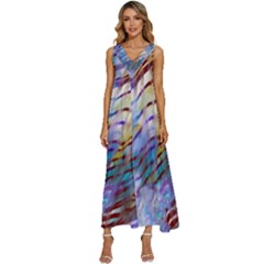 Abstract Ripple V-neck Sleeveless Loose Fit Overalls by bloomingvinedesign