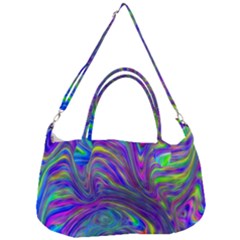 Abstract With Blue Removal Strap Handbag by bloomingvinedesign