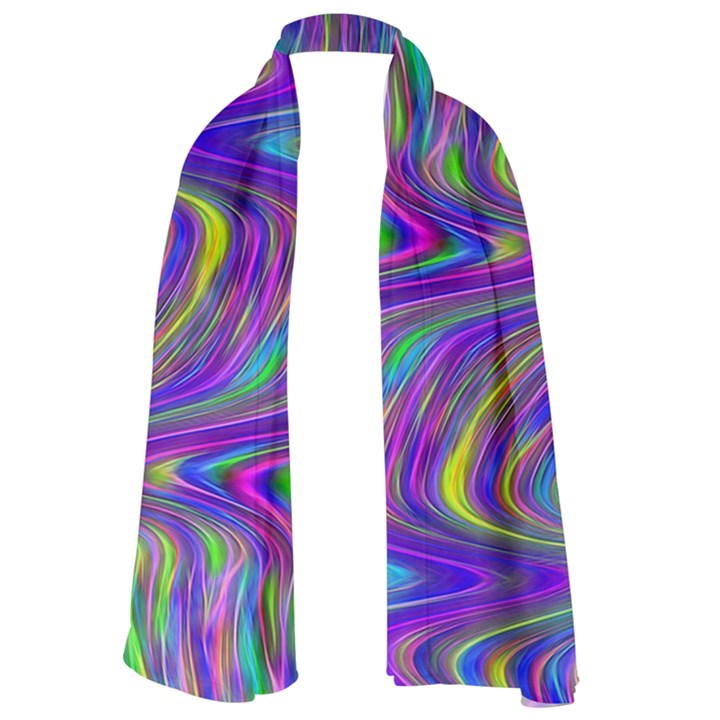 Abstract with Blue Lightweight Scarf 