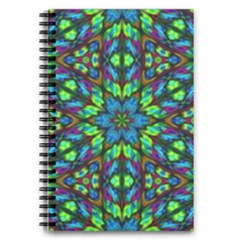 Blue Green Kaleidoscope 5 5  X 8 5  Notebook by bloomingvinedesign