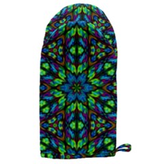 Blue Green Kaleidoscope Microwave Oven Glove by bloomingvinedesign