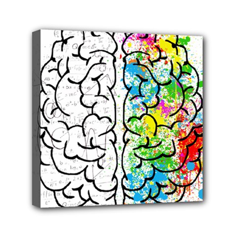 Brain-mind-psychology-idea-drawing Mini Canvas 6  X 6  (stretched) by Jancukart