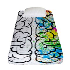 Brain-mind-psychology-idea-drawing Fitted Sheet (single Size)