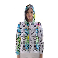 Brain-mind-psychology-idea-drawing Women s Hooded Windbreaker