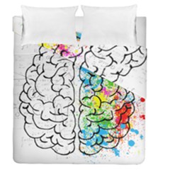 Brain-mind-psychology-idea-drawing Duvet Cover Double Side (queen Size)