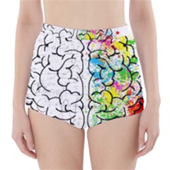 Brain-mind-psychology-idea-drawing High-waisted Bikini Bottoms by Jancukart