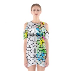 Brain-mind-psychology-idea-drawing Shoulder Cutout One Piece Dress