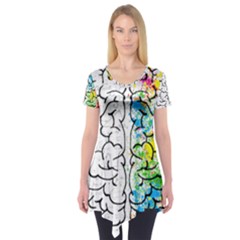 Brain-mind-psychology-idea-drawing Short Sleeve Tunic 