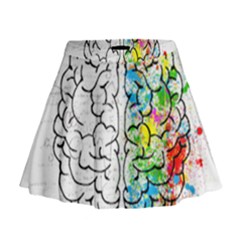 Brain-mind-psychology-idea-drawing Mini Flare Skirt