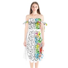 Brain-mind-psychology-idea-drawing Shoulder Tie Bardot Midi Dress