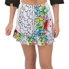 Brain-mind-psychology-idea-drawing Fishtail Mini Chiffon Skirt