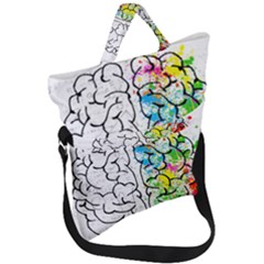 Brain-mind-psychology-idea-drawing Fold Over Handle Tote Bag