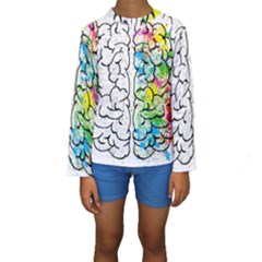 Brain-mind-psychology-idea-drawing Kids  Long Sleeve Swimwear by Jancukart