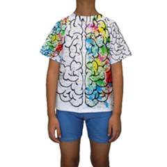 Brain-mind-psychology-idea-drawing Kids  Short Sleeve Swimwear