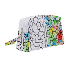 Brain-mind-psychology-idea-drawing Wristlet Pouch Bag (medium) by Jancukart