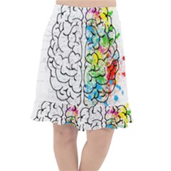 Brain-mind-psychology-idea-drawing Fishtail Chiffon Skirt by Jancukart