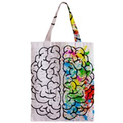 Brain-mind-psychology-idea-drawing Zipper Classic Tote Bag by Jancukart