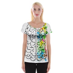 Brain-mind-psychology-idea-drawing Cap Sleeve Top by Jancukart