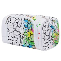 Brain-mind-psychology-idea-drawing Toiletries Pouch by Jancukart